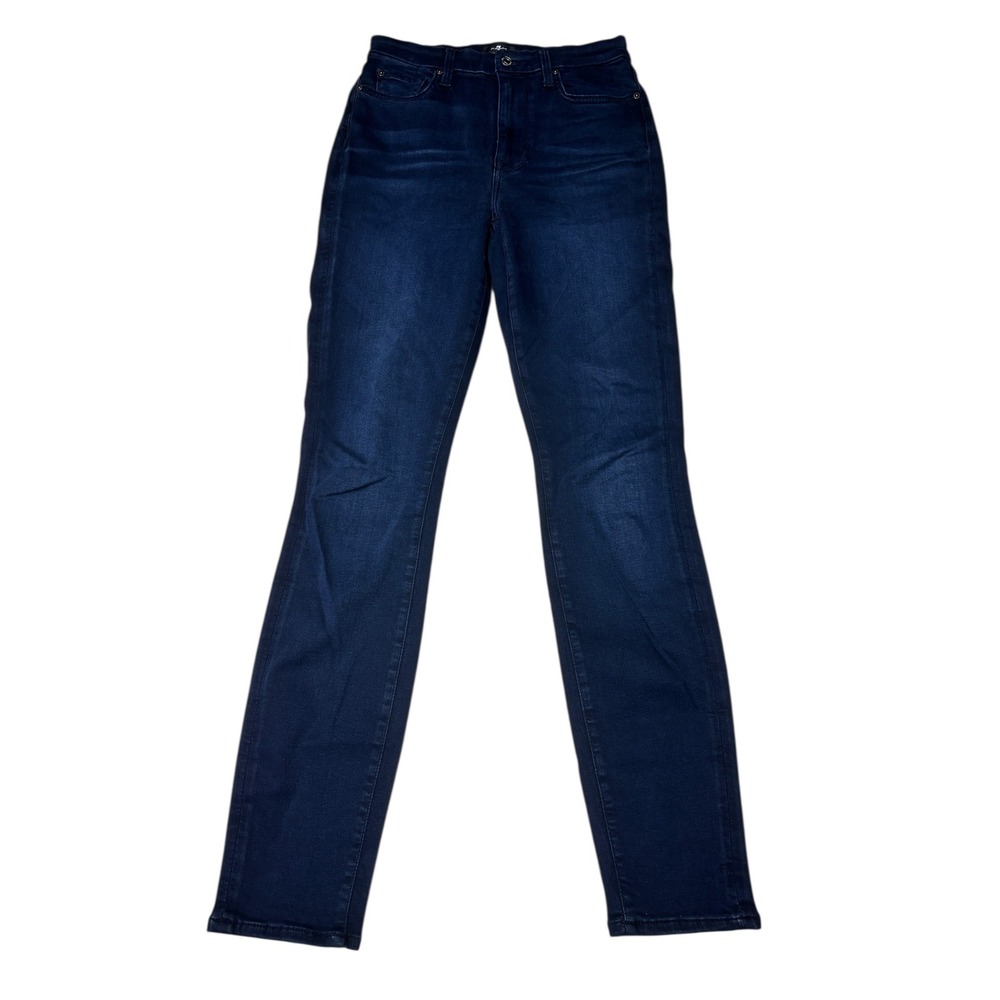 7 For All Mankind High Waist Skinny Jeans Dark‎ Wash Size 27X30
